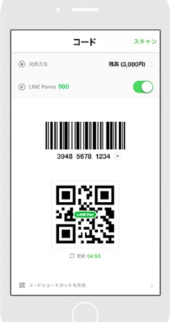 QR코드 결제 시스템을 이용한 라인 페이(LINE Pay). 충전을 통해 가맹점에서 쇼핑을 하거나 라인 친구에게 송금 등을 할 수 있다. (출처=LINE 홈페이지)