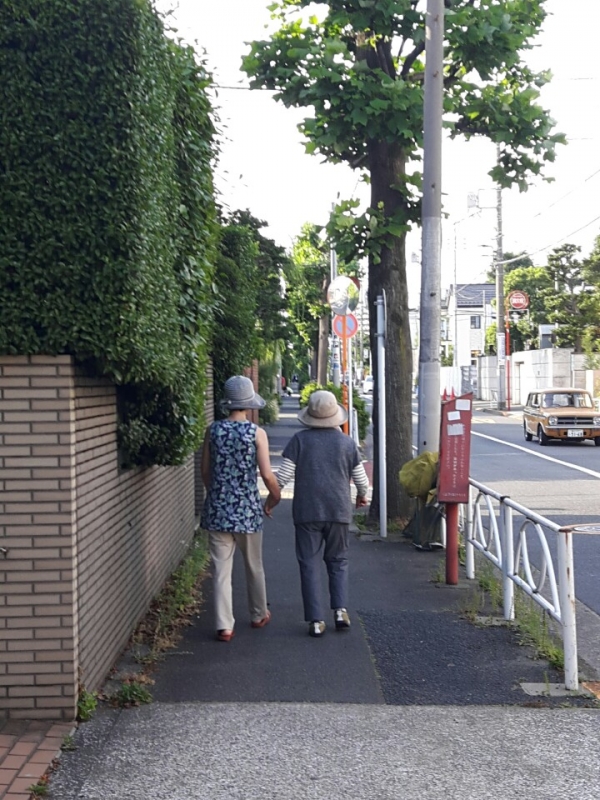 도쿄 메구로(目黒)구의 주택가 모습. 일본에서는 노인의 자녀가 노인 부모를 모시는 노노(老・老) 봉양 가구의 모습을 쉽게 볼 수 있다. 반면 간병 인력의 부족으로 정부가 개선책을 마련했지만 낮은 처우와 강도높은 노동량으로 일본 젊은층의 외면은 계속해서 이어지고 있다. (사진=최지희기자)