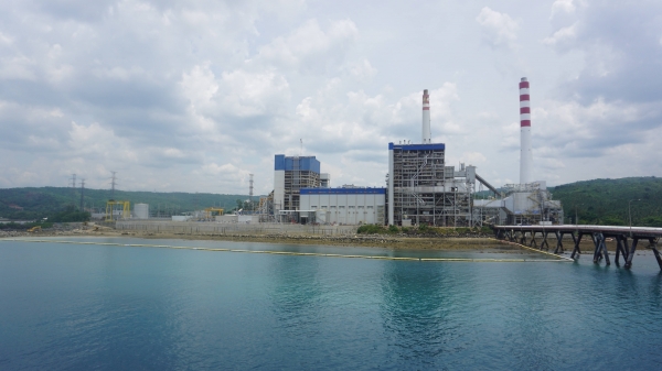 대림산업이 계통병입을 완료한필리핀 최초의 초임계압 방식의 산 부에나벤튜라 석탄화력발전소 전경(대림산업 제공)