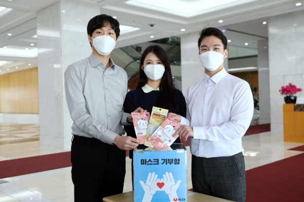 농심 마스크 2100여장 한국백혈병소아암협회에 기부 (농심 제공)