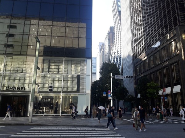 도쿄 긴자의 명품 거리 모습 (사진=최지희 기자)