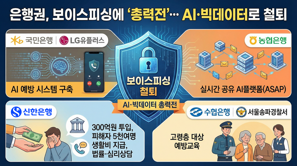 <b>은행</b>권, 보이스피싱에 '총력전'... AI·<b>빅데이터</b>로 철퇴